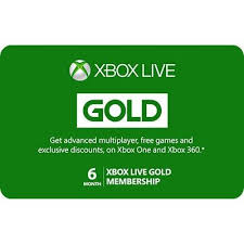 Xbox Live 6 Month Gold Membership Digital Xbox Gift Card Xbox Live Xbox Gifts