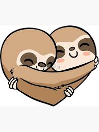 Sloth Heart Greeting Card By Miszasta Redbubble Cute Animal Drawings Kawaii Cute Animal Drawings Sloth Drawing