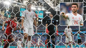 Referee deemed england's raheem sterling was fouled by denmark's mathias jensen and a penalty was awarded during their euro 2020, semifinal match at wembley stadium in london on july 7, 2021. Robbed Denmark Blind Fans Rage At Sterling For Diving For England Penalty In Euro Win As Two Balls Seen On Pitch In Build Up Rt Sport News
