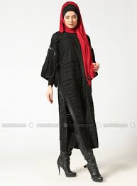 Gizli Dugmeli Kap Siyah Tuva By Burcu Aslan Fashion Nun Dress Modanisa