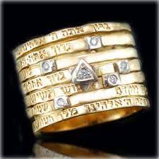 Seven Blessings Gold Jewish Ring Anillos De Oro Joyeria Hecha A Mano Anillos