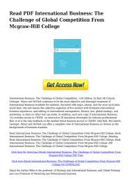 Pdf International Business The Challenge Of Global Competition From Mcgraw Hill College Pdf Page 1 Created With Publitas Com