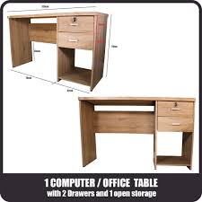 This desk really stands out, thanks to its contrasting colours and modern design with a clear silhouette. Computer Desk Table Book With Two Locking Drawer And One Open Storage Shopee Philippines