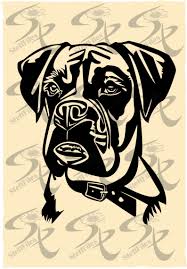 Black And White Boxer Dog Head Silhouette Vector Dog Boxer Headanimalsdownload Files Digital Etsy In 2020 Boxer Dog Boxer Dogs Art Boxer