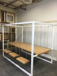 Comfort next sewing machine and overlocker table. 6 Seat Swing Table With Colored Steel Etsy Diy Home Decor On A Budget Swing Table Diy Home Decor