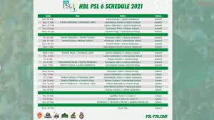 Pakistan super league 2021 points table. Hbl Psl 2021 Schedule Announced Scoreline