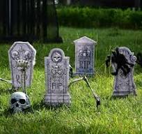 Halloween Tombstone green 3 : Amazon.sg: Garden