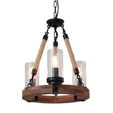 Cheap ceiling lights, buy quality lights & lighting directly from china suppliers:antique vintage round ceiling lights retro industrial iron e27 edison led bulb deco restaurant coffee shop ceiling lamp enjoy free shipping worldwide! Giluta Wooden Ring Hemp Rope Chandelier Retro Farmhouse Style Pendant Lighting Vintage Round Ceiling Light Fixtures 3 Lights With Glass Shade Brown C0047 Buy Online In Greenland At Greenland Desertcart Com Productid 99217371