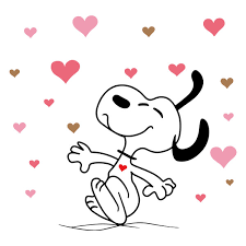 Cute Snoopy Valentine Love Hearts SVG