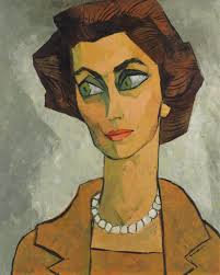 Portrait of a Woman “ by Euen Ernest Richard Uglow (British, 1932-2000)