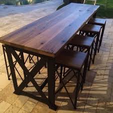 Reclaimed Oak Ash Outdoor Bar Table Porter Barn Wood Outdoor Bar Height Table Outdoor Bar Table Patio Bar Table