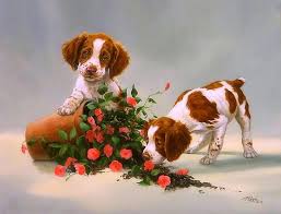 There are times when dog problems get the best of your time, like dog flea issues and dogs digging through the garbage (or worse, digging up your precious garden). Puppies With Roses Pretty Draw And Paint Lovely Colors Love Four Seasons Hd Wallpaper Peakpx