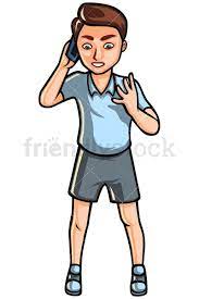Cartoon Person On Phone Png Cartoon Clip Art Person Cartoon Clip Art