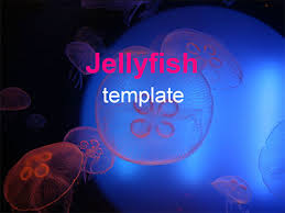 Free jellyfish ppt template has a couple of glow in the dark jellyfish in the master slide. Jellyfish Template