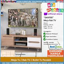 Jual Rak Tv Meja Tv Minimalis Modern 140 Cm Dantee Brown Online April 2021 Blibli