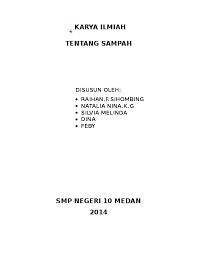 We did not find results for: Doc Karya Ilmiah Tentang Sampah Disusun Oleh Pada Kehidupan Sekitar Trafiko Bayu Academia Edu