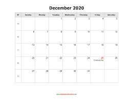 Some are blank, some include holidays. Blank Calendar For December 2020