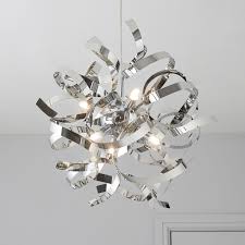 Heka Curled Chrome Effect 6 Lamp Pendant Ceiling Light Departments Diy At B Amp Q 70 Ceiling Lights Ceiling Pendant Lights Ceiling Lights Diy