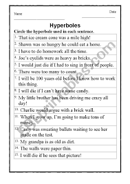 Download the hyperbole examples and worksheets. Hyperbole Esl Worksheet By Jonac