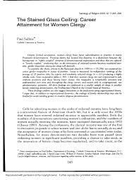 Pdf The Stained Glass Ceiling Career Attainment For Women Clergy