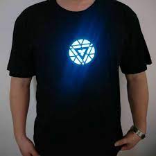 iron man tony stark arc reactor t shirt led t shirt light up shinning t shirt ebay mens tshirts shirts iron man tony stark