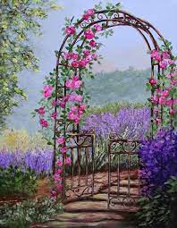 Floral Painting Garden Art Garden Painting
