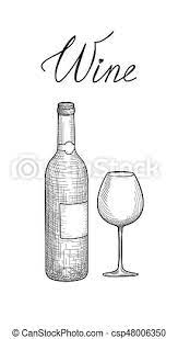 Check spelling or type a new query. Wine Glass And Red Wine Bottle Engraving Illustration Of Wineglass Utensils Sketch Glassware Sign Canstock