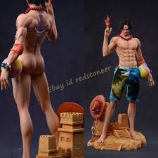 Ghost One Piece Portgas D Ace Beach 1/6 résine GK modèle statue peinte nue  | eBay