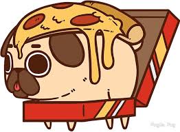 Puglie Pizza Sticker By Puglie Pug Pug Wallpaper Pug Cartoon Pizza Art