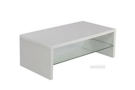 The rectangular table features a ball bearing swivel mechanism to allow the top to spin 360 degrees, transforming the 35.5 table to 47 in length. Michelle Coffee Table Gloss White