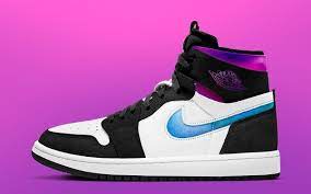 The new air jordan 1 zoom comfort psg also incorporates dashes of those dazzling pink and purple. Where To Buy Psg X Air Jordan 1 Zoom Comfort Nice Kicks