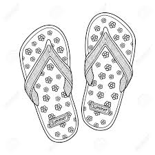 There are tons of great resources for free printable color pages online. Coloring Book For Adult Hand Drawn Flip Flop Sandal On The Sea Beach Royalty Free Cliparts Vectors And Stock Illustration Image 144365224