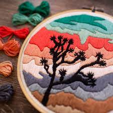See more ideas about embroidery, embroidery stitches, embroidery patterns. Joshua Tree Sunset Embroidery