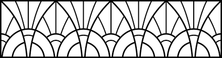 Vector sketch of a stained glass window ...