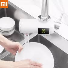 Spesifikasi pemanas air merk daalderop tipe 15 ltr water heater 15 liter penggunaan daya 450 watts, dengan perkiraan kapasitas: Xiaomi Youpin Instan Penghangat Ruangan Faucet Dapur Kamar Mandi Pemanas Air Listrik Dingin Suhu Hangat Adjustable Water Heater Tekan Smart Sensor Tubuh Manusia Aliexpress
