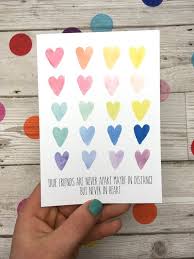 February 7th is send a card to a friend day, so of course we can make easy diy cards to share. I Miss You Card Friend Card Thinking About You Card Friendship Quote Postcard Best Friend Card Rainbow Hearts Greeting Card Bff Card In 2021 Cards For Friends Hand Lettering Cards Greeting