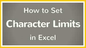 How To Set Character Limit In Excel Tutorial Youtube