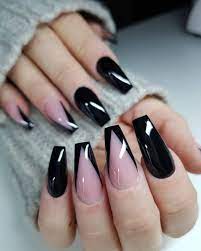 Tess Jorgensen On Instagram Builder Gel Rouge Black Lillynails Lillynailsab Reversetechnique Reverse Blackf French Tip Nails Black French Tips Nails