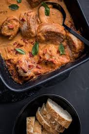 Schweinemedaillons Im Speckmantel Mit Paprika Gin Rahmsauce Easy Und Lecker Im Ofen Gratiniert Trickytine Schweinemedaillons Rezept Schweinemedaillons Im Speckmantel Schweinefilet Rezepte