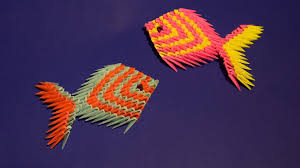 3d Origami A Pretty Fish A Fingerling Tutorial Assembly For Beginners Origami Fish 3d Origami Origami Art