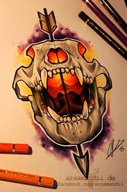 Ursus Americanus Tattoo Flash Traditional Tattoo Tattoo Drawings Animal Skulls