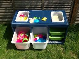 20 Ways To Hack Tweak Repurpose Reimagine Ikea S Trofast Sand And Water Table Sand Table Water Table