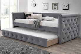 Jalen Grey Velvet Daybed With Trundle Also set sale alerts and shop exclusive offers only on shopstyle.