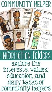 Community Helper Information Folders Students Can Explore The Values Skill Education Level Elementary School Counseling Elementary School Counseling Lessons