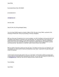 Banking Cover Letter Samples Examples Writing Guidelines