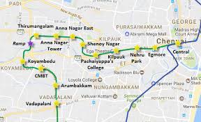 Chennai Metros 8 Km Koyambedu Nehru Park Section