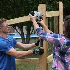 1 1/2 plus 3/4= 2 1/4 but in your case you would probably come close to poking out the back of the rail so 2 double hot dipped would be fine. How To Build A Diy Privacy Fence Lowe S
