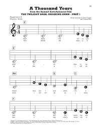 Tap the video and start jamming! A Thousand Years Sheet Music Christina Perri E Z Play Today