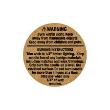 Place the label in the general area near the alarm, on an adjacent door, or the equivalent. Kraft Warning Labels 1 25 Inch Candlescience