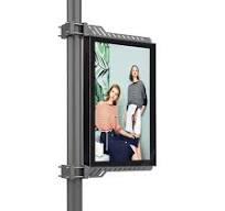 Road Pillar Digital Signage Sign Street Lighting Pole LED Screen 43inch  Outdoor LED Display